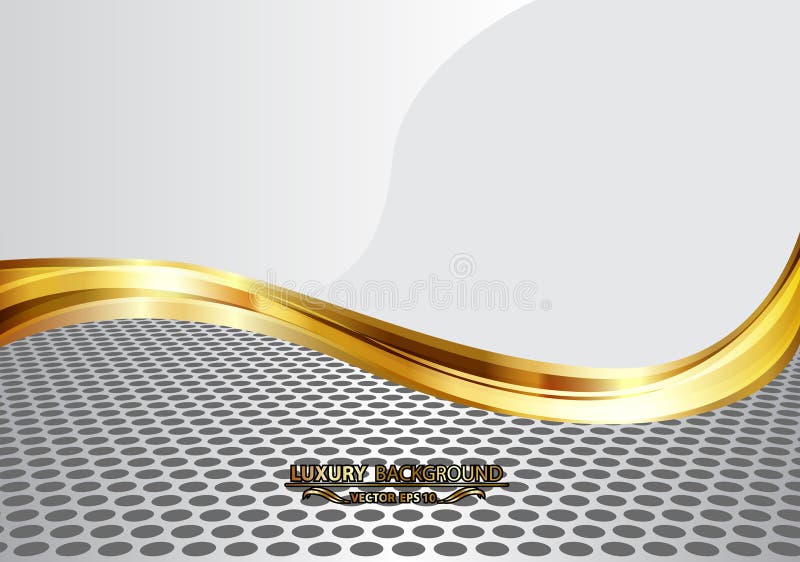 Abstract luxury gray gold on metal mesh vector. royalty free illustration