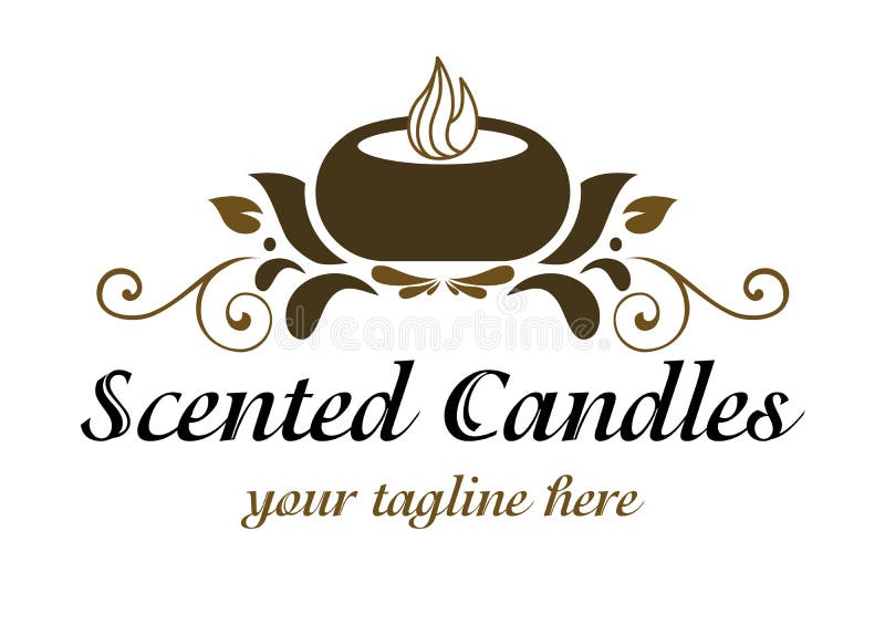 Abstract luxury logo for scented candles. Aromatherapy sign