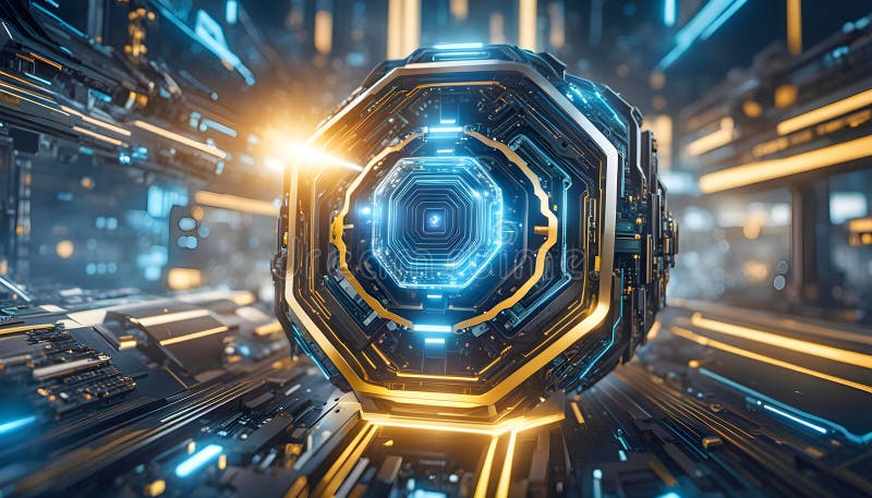 Abstract machine learning on big data network connection background, artificial intelligence science and technology royalty free stock photo