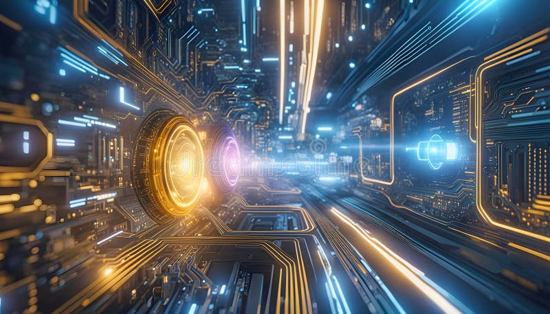 Abstract machine learning on big data network connection background, artificial intelligence science and technology vector illustration