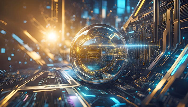 Abstract machine learning on big data network connection background, artificial intelligence science and technology vector illustration
