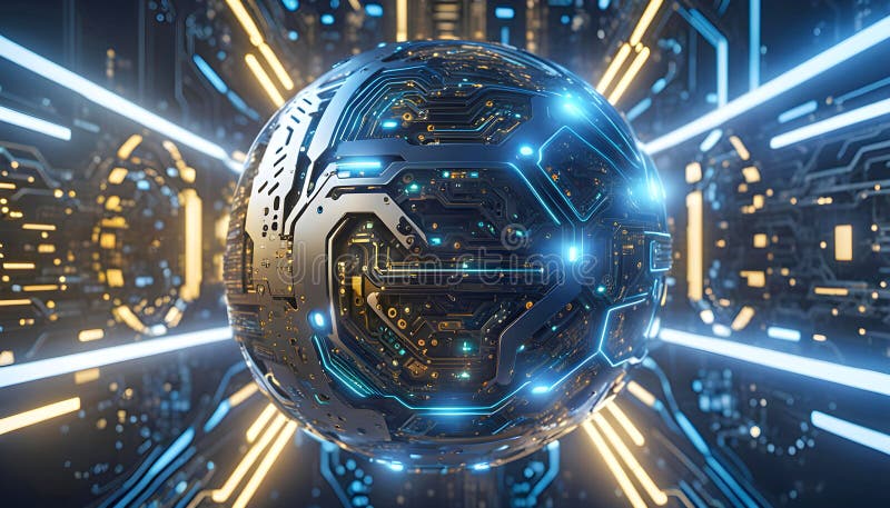 Abstract machine learning on big data network connection background, artificial intelligence science and technology vector illustration