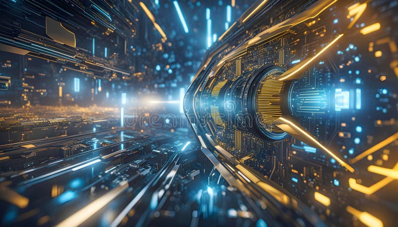 Abstract machine learning on big data network connection background, artificial intelligence science and technology royalty free stock photo