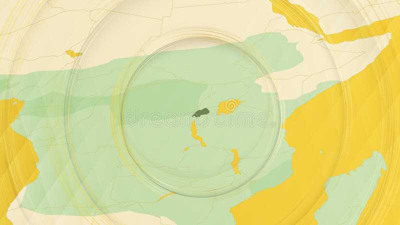 Abstract Map of Rwanda and Surrounding Regions with Circular Patterns royalty free illustration
