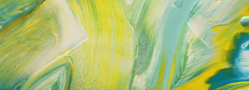 Abstract marbleized effect background. yellow, white and green creative colors. Beautiful paint stock photos