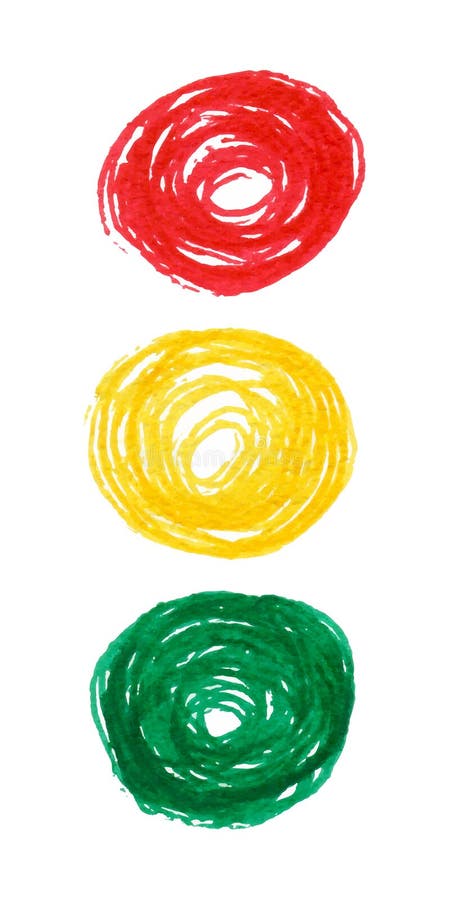 Abstract marker stains traffic light royalty free illustration Abstract marker stains traffic light royalty free illustration
