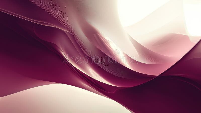Abstract maroon and cream flowing waves creating a dynamic, elegant visual concept vector illustration