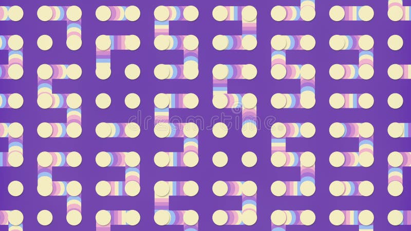 Abstract maze with moving rainbow gradient. 3d rendering animation 4K UHD royalty free illustration