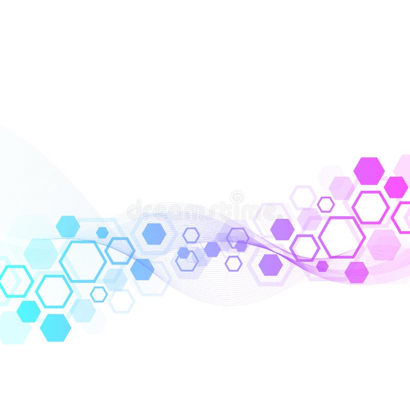 Abstract medical background. DNA research. Hexagonal structure molecule and communication background for medicine, science, technology, illustration. Gene sequence stock images, royalty-free photos and pictures
