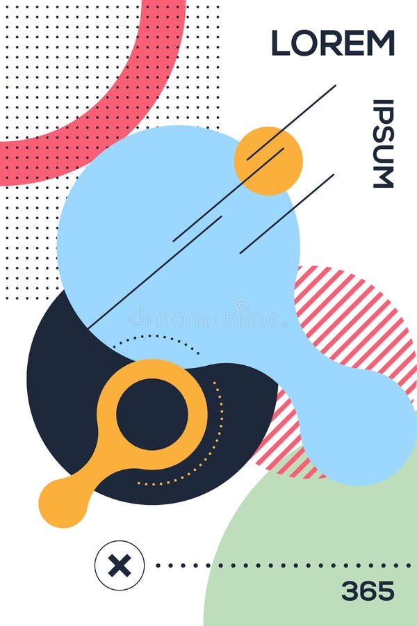 Abstract Memphis poster background decorative with colorful geometric shape vector illustration Abstract Memphis poster background decorative with colorful geometric shape vector illustration