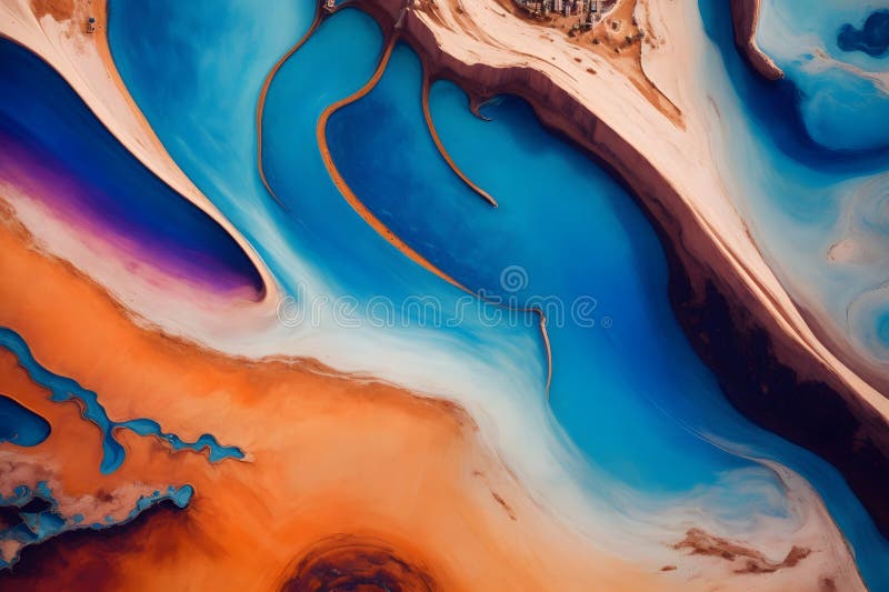 Abstract mesmerizing patterns image generated by Ai stock illustration