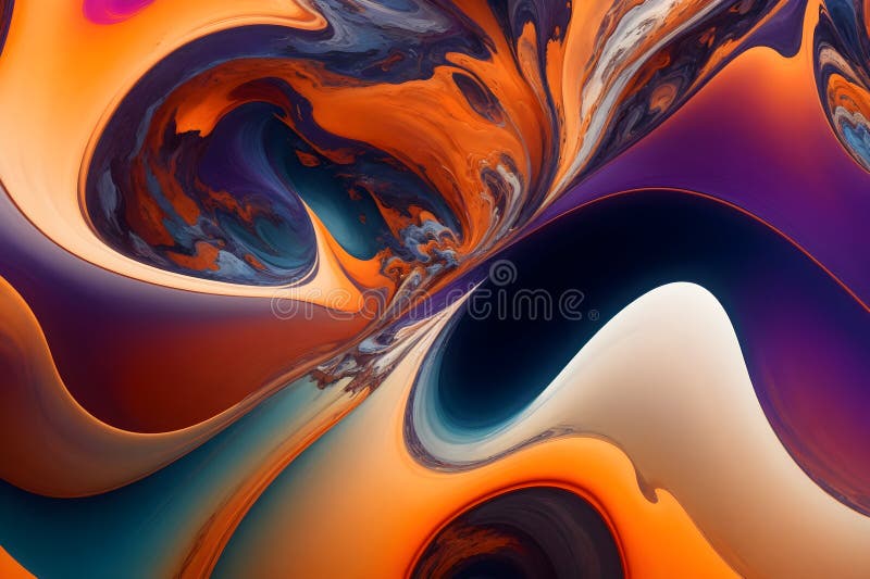 Abstract mesmerizing patterns image generated by Ai vector illustration
