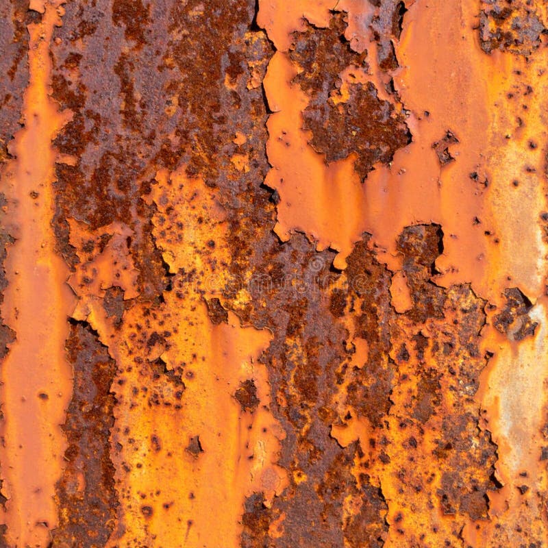 Abstract Metal Surface with Rust Texture in Shades of Orange and Brown. Rust shades illustrations