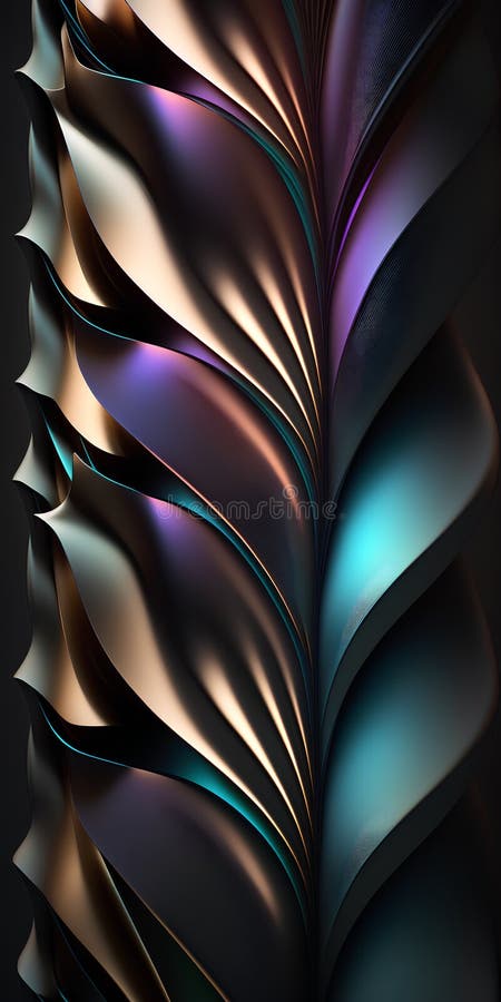 Abstract metallic background. 3d rendering 3d illustration. Computer digital drawing. stock illustration