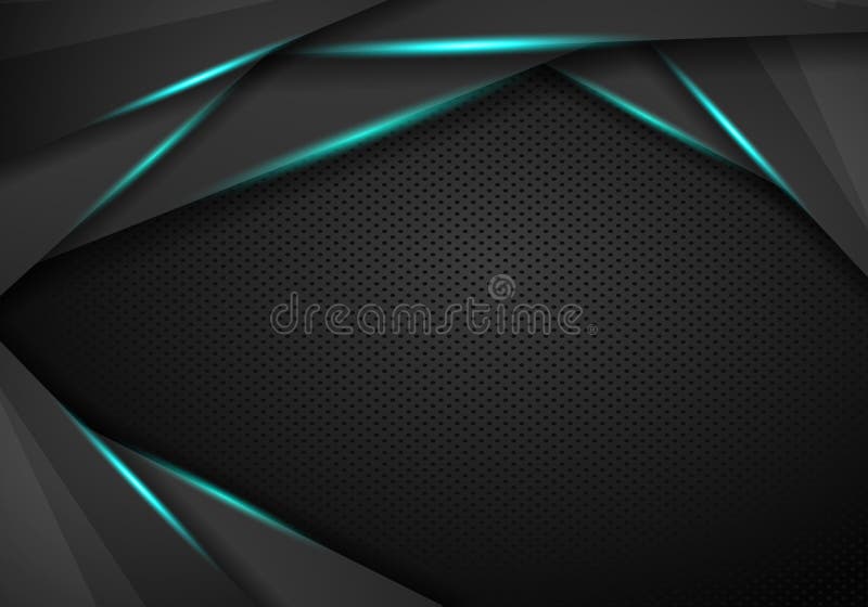 Abstract metallic black blue frame sport design concept innovation background