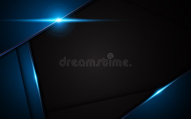 Abstract metallic blue black frame design innovation concept layout background