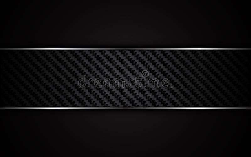 Abstract metallic frame carbon kevlar texture design template background stock illustration