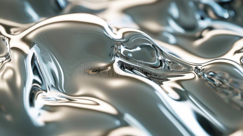 Abstract Metallic Liquid Surface Texture royalty free illustration