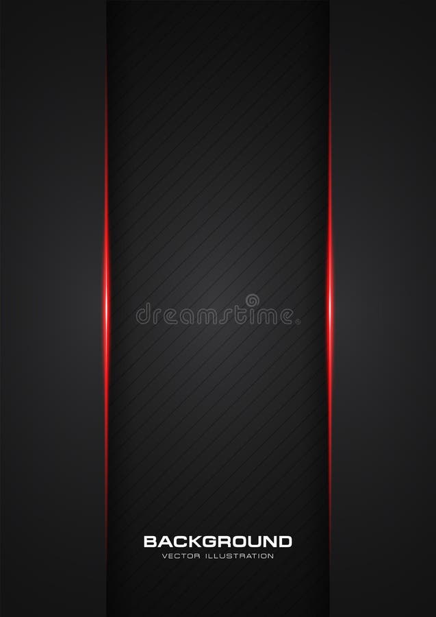 Abstract metallic red shiny color black frame layout modern tech design vector template background vector illustration