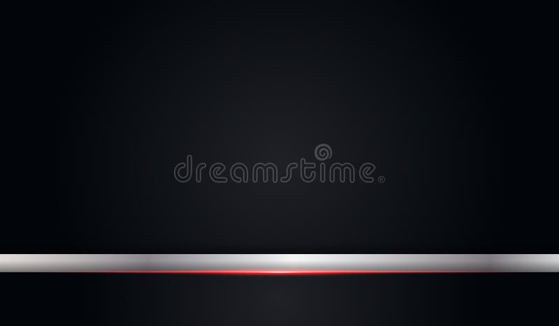 Abstract metallic red shiny color black frame with silver metal layout modern tech design vector template background vector illustration