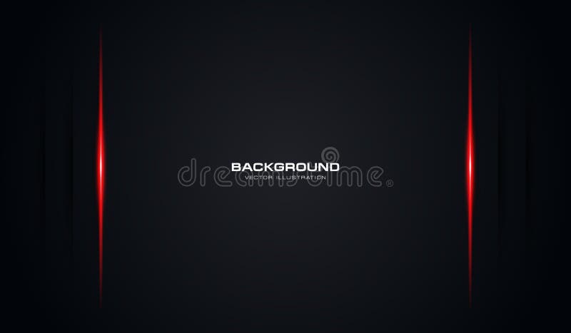 Abstract metallic red shiny color with black shadow frame layout modern tech design vector template background stock illustration