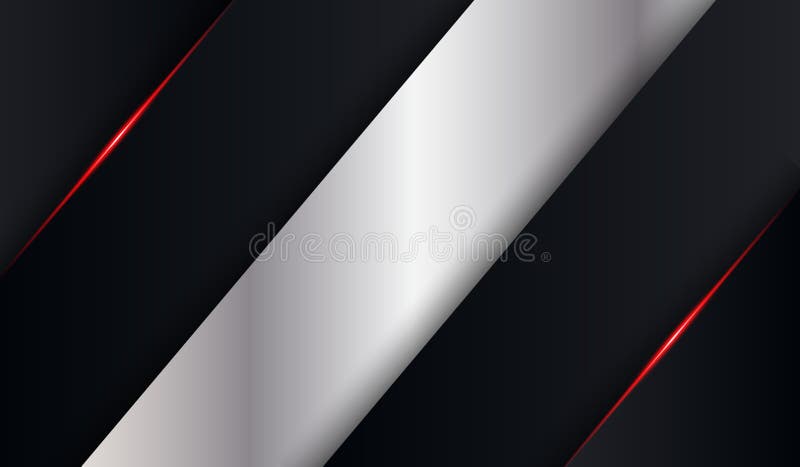 Abstract metallic red shiny color fold black frame layout modern tech design vector template background vector illustration