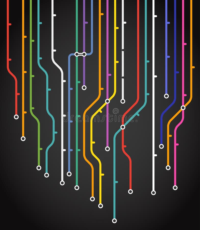 Abstract metro scheme background vector illustration