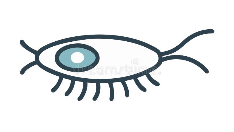 Abstract microscopic organism icon, representing biology or simple life , vector design Generative AI royalty free illustration