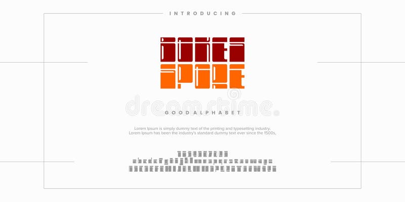 Bokes Spoke Abstract minimal modern alphabet fonts vector illustration vector illustration