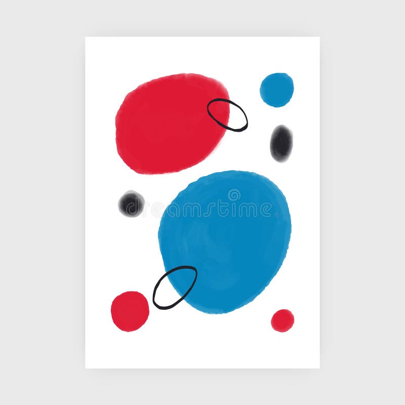 Abstract Minimalist Poster Watercolor Contemporary Print Simple Artwork Background Geometric Shapes Decoration Vector Design Stock Vector Illustration Of Frame Inspired 204490076