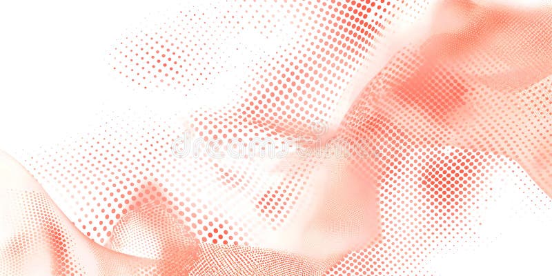 Abstract minimalistic background with dot matrix effect in pointillism style,in peach fuzz color,graphic and web design concept royalty free stock photo