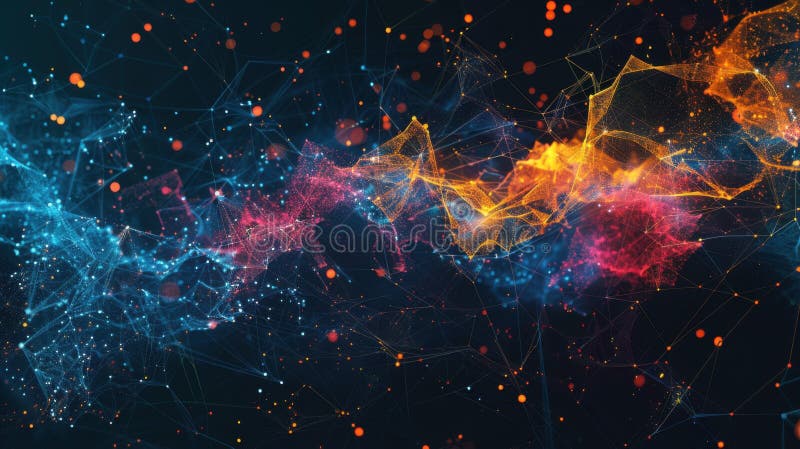 Abstract minimalistic chaotic sparse geometric background stock photography