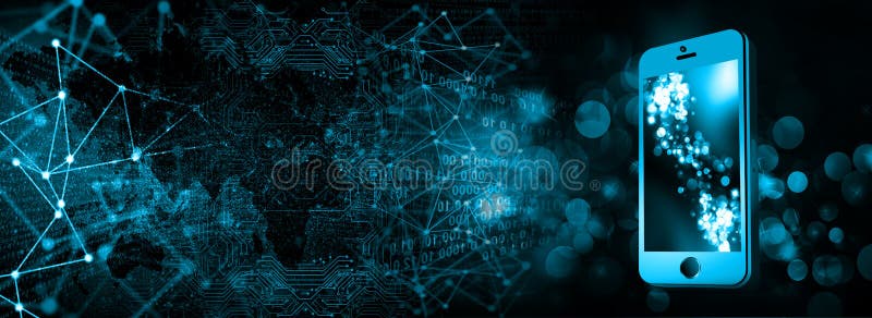 Abstract Mobile Technology Background Hi-tech Communication Concept  Innovation Background Vector Illustration. Conceptual. Stock Image - Image  of engineering, element: 190075727