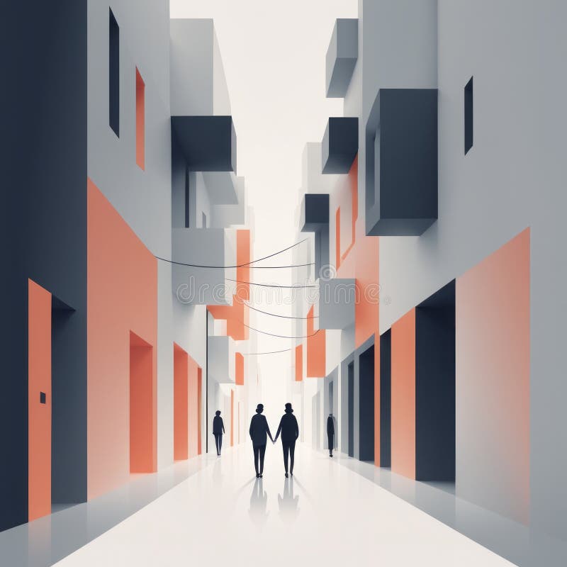 Abstract modern architecture background abstract modern architecture background city with buildings and houses royalty free illustration