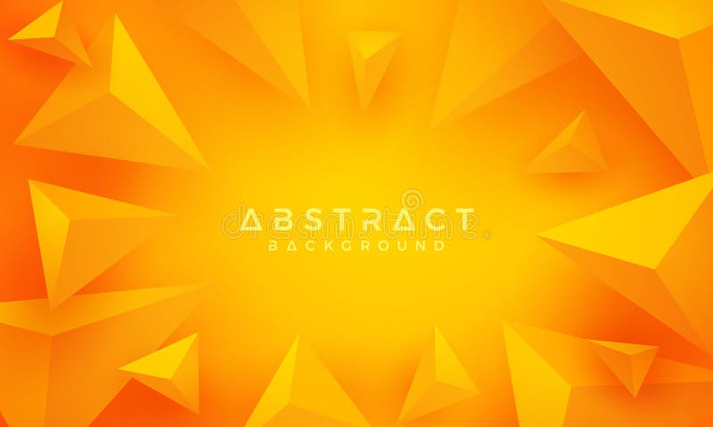 Abstract, Modern, 3D Triangle orange, yellow Background. Eps10 vector background