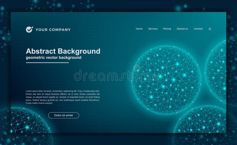 Abstract, modern dynamic background for your landing page design. Technology, science, futuristic background for for website royalty free illustration Abstract, modern dynamic background for your landing page design. Technology, science, futuristic background for for website royalty free illustration