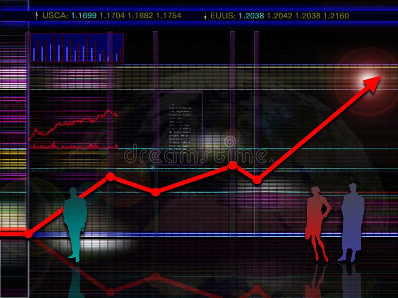 Abstract modern and/or futuristic stock and market chart scenario