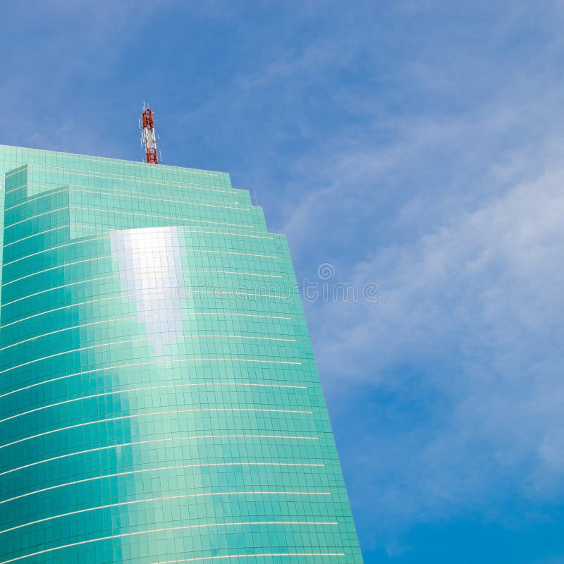 Glass building stock photo. Image of modern, window, blue 52866982