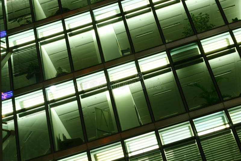 Abstract modern glass facade