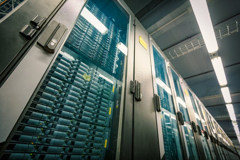 Modern data center room. royalty free stock images