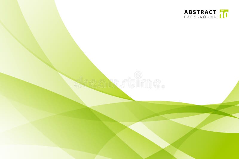 Abstract Modern Light Green Wave Element on White Background with Copy  Space Stock Vector - Illustration of brochure, presentation: 153532788