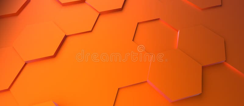Abstract modern orange hexagon background royalty free illustration