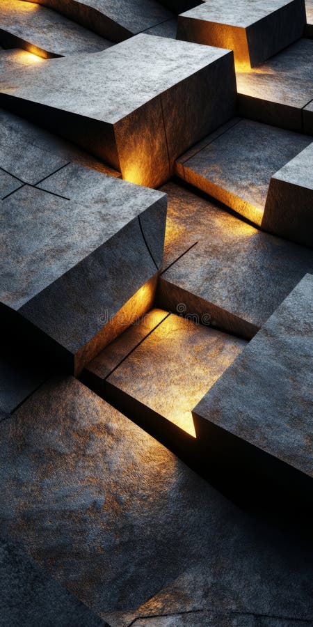 Abstract Modern Stone Texture with Warm Lighting stock illustration