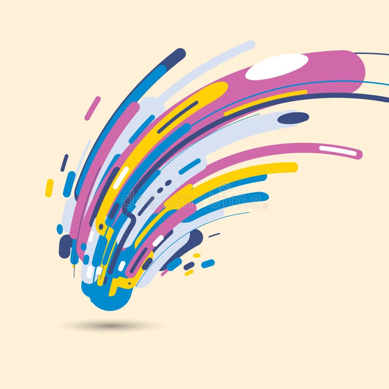 Abstract modern style with composition made of various rounded shapes in colorful design shapes royalty free illustration Abstract modern style with composition made of various rounded shapes in colorful design shapes royalty free illustration