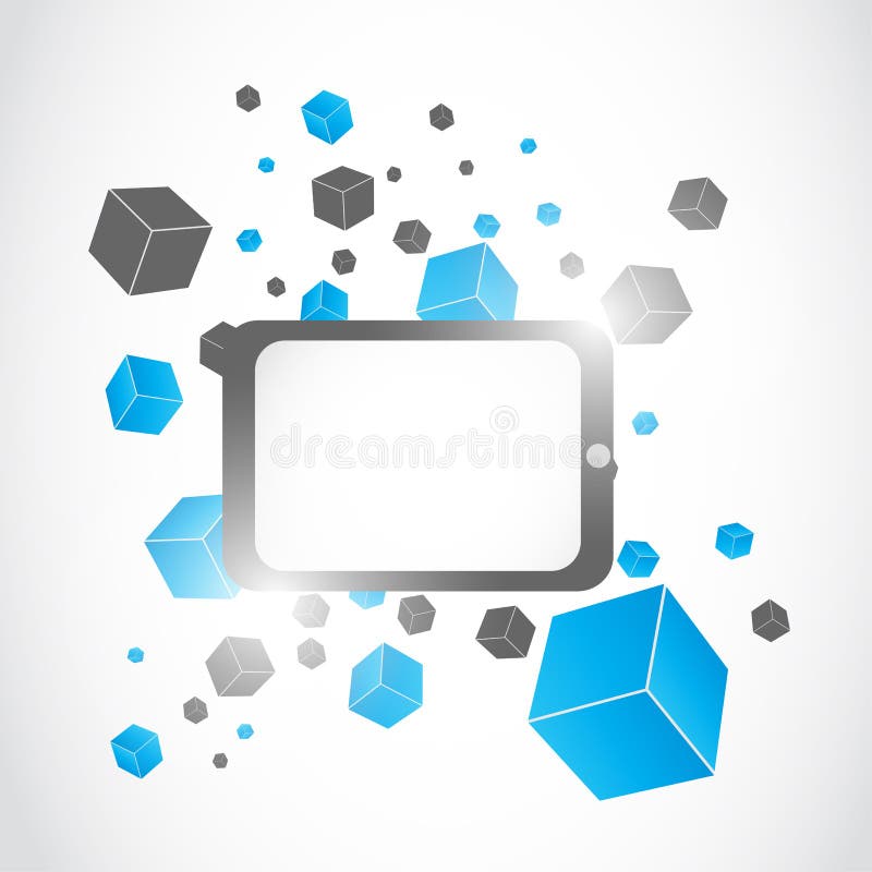 Abstract modern tablet computer royalty free illustration