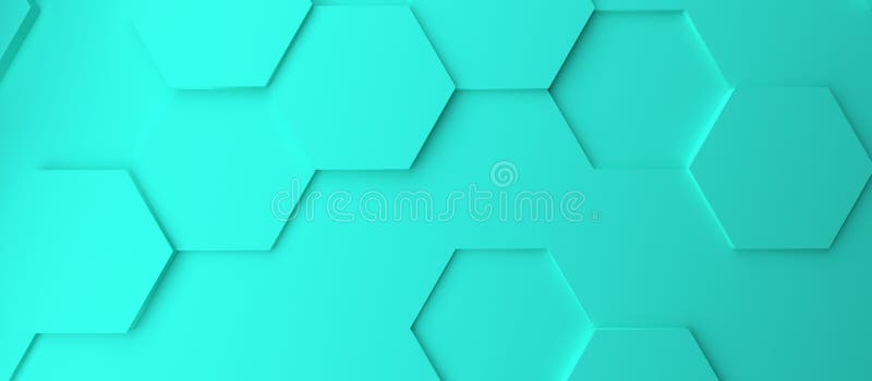 Abstract modern turquoise honeycomb background stock illustration