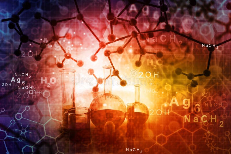 Abstract Molecules. science and technology background