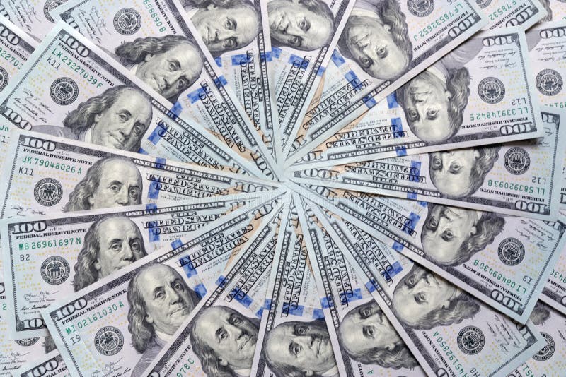 Abstract money background circle texture. American dollars banknotes background. US dollars pattern. 100 dollars. stock photos Abstract money background circle texture. American dollars banknotes background. US dollars pattern. 100 dollars. stock photos