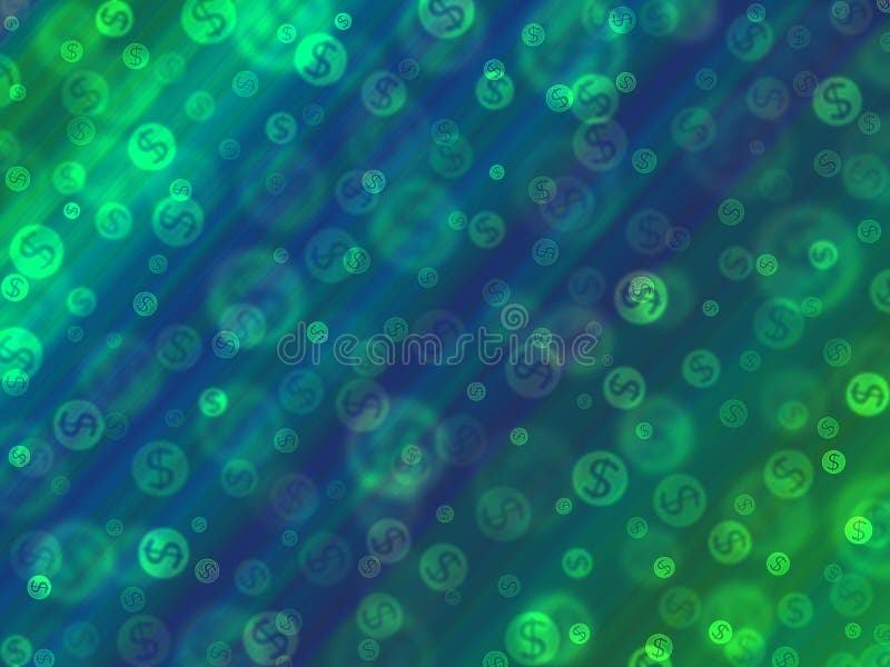 Abstract money background with a dollar sign in green