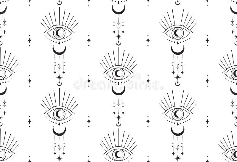 Boho Doodle Mystic Hands. Hand Drawn Esoteric Icons ...